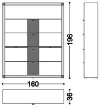 OPERA CONTEMPORARY Книжный шкаф из дерева Dimitri sun-id-1496512 - Вид №5