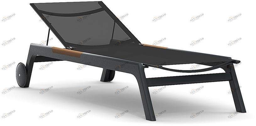 Atmosphera Откидной алюминиевый садовый шезлонг на колесиках Nevada Nv.lt