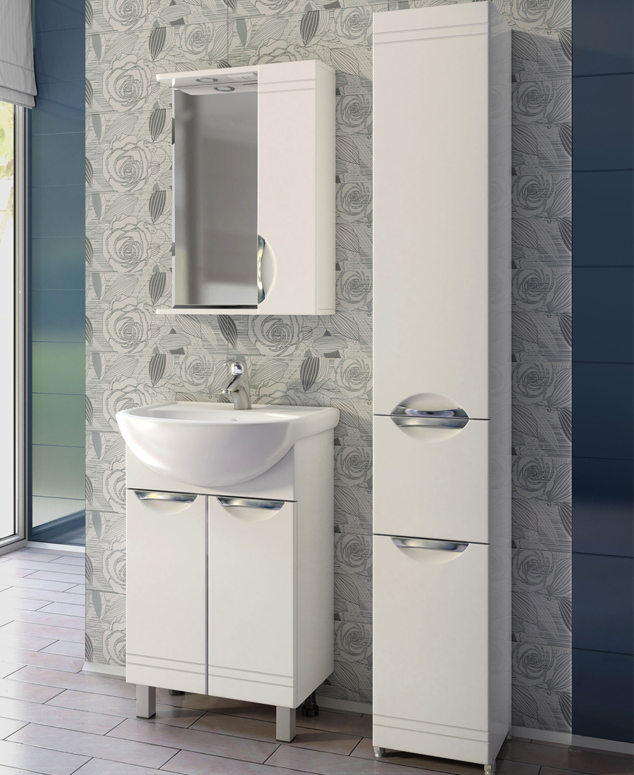 Тумба с раковиной Callao 600-1 (Балтика)610⨉450⨉840 мм белый Santreyd sun-id-664546 - Вид №1