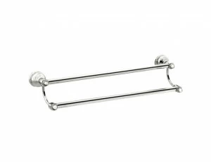 041079.S00.01 Вешалка для полотенец двойной 600мм с кристаллами сваровски Золото 24К