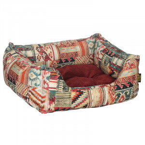 ПР0049673 Лежак для животных Этника 70х60х23см бордовый Pride