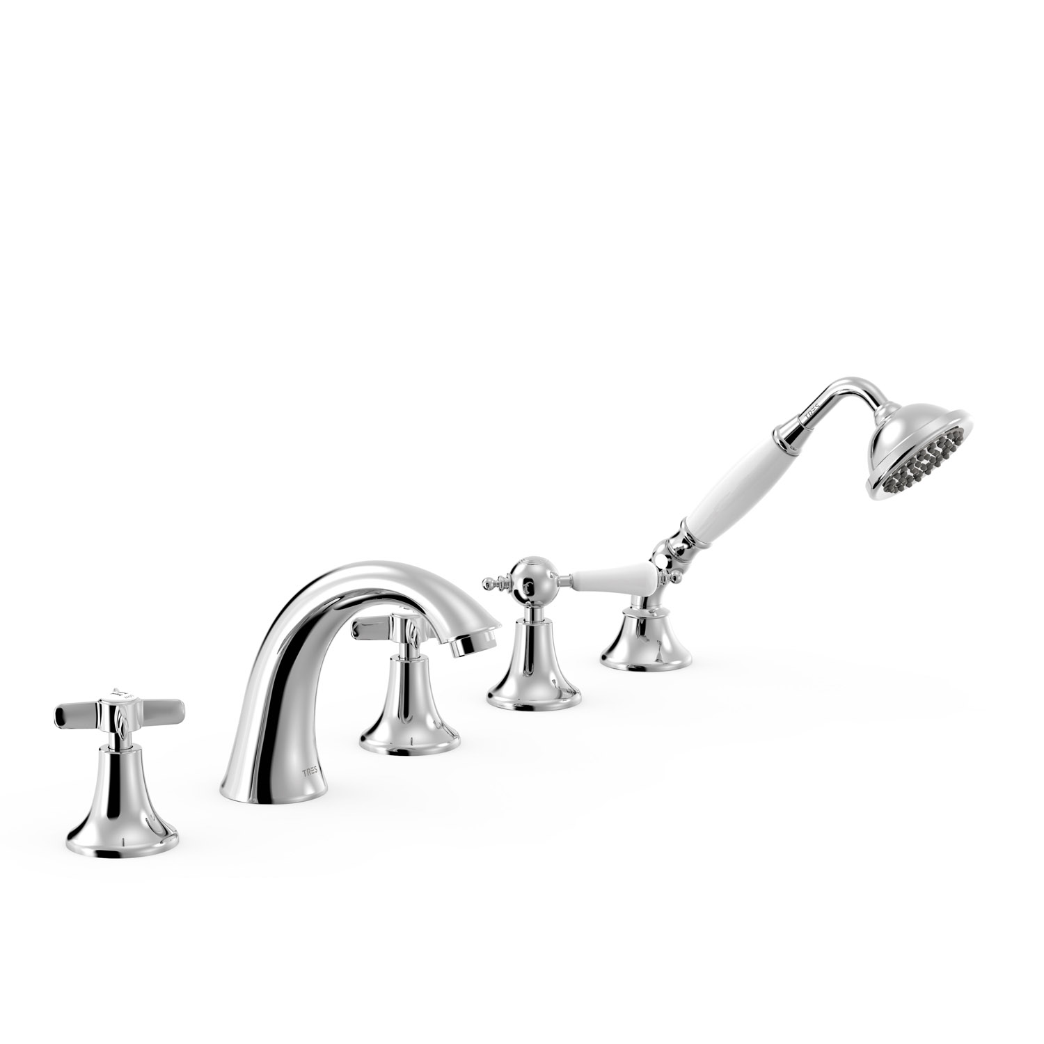 Смеситель для ванны TRES CLASIC с двумя ручками -24214602 TRES 
