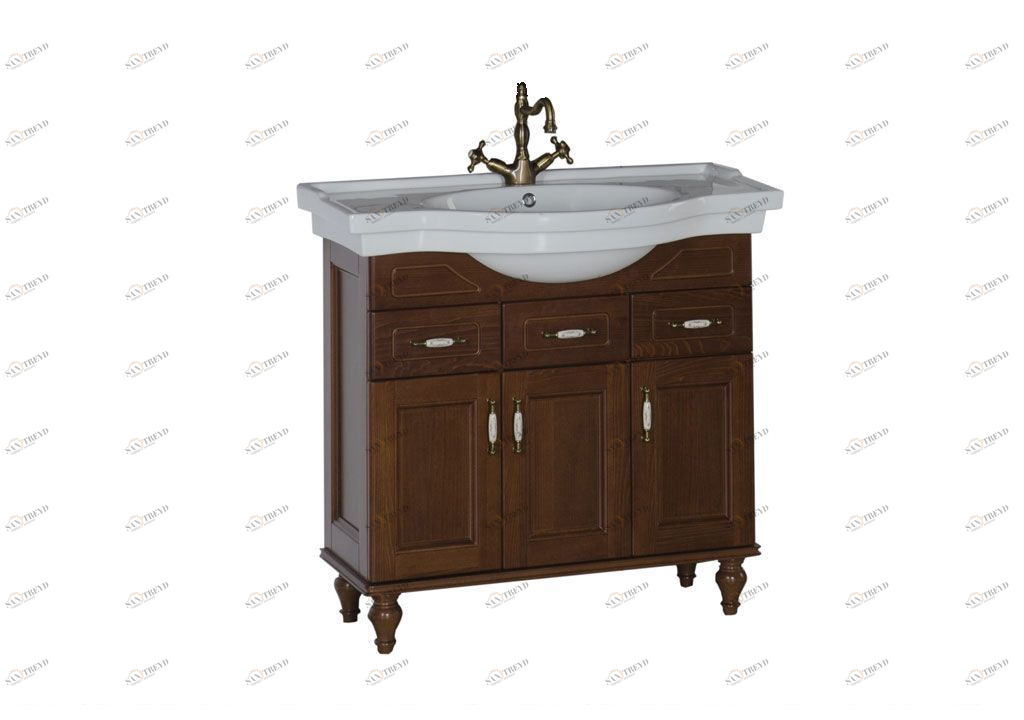 Тумба с раковиной Aquanet Амелия 90 орех 0017945400176643