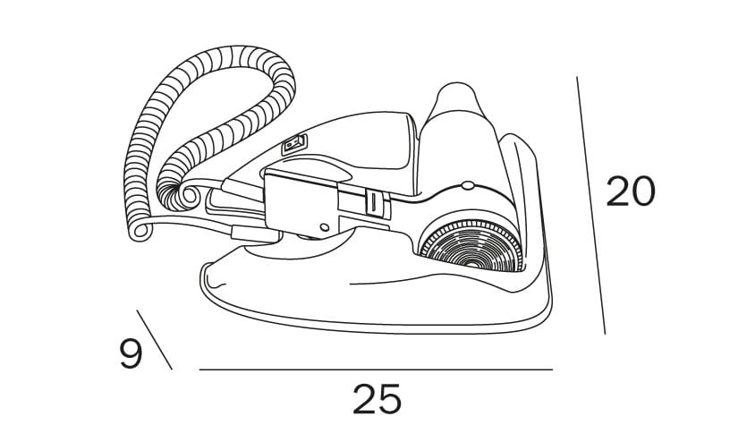Полипропилен отель электрический фен INDA® HOTELLERIE ARCH-00092595 - Вид №2