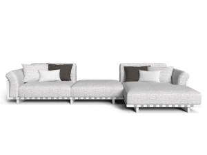 Тканевый модульный садовый диван