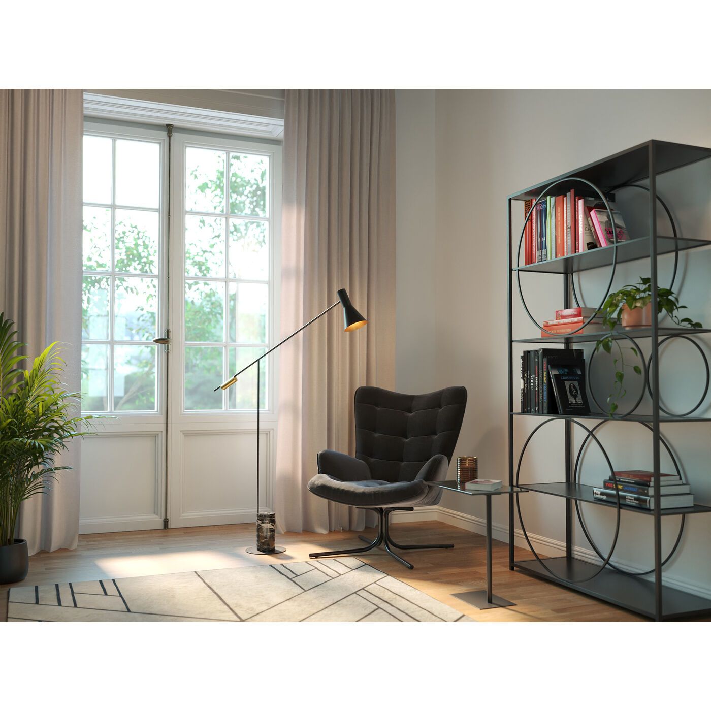 Тканевое вращающееся кресло с подлокотниками KARE Design OSCAR ARCH-00026369 - Вид №11