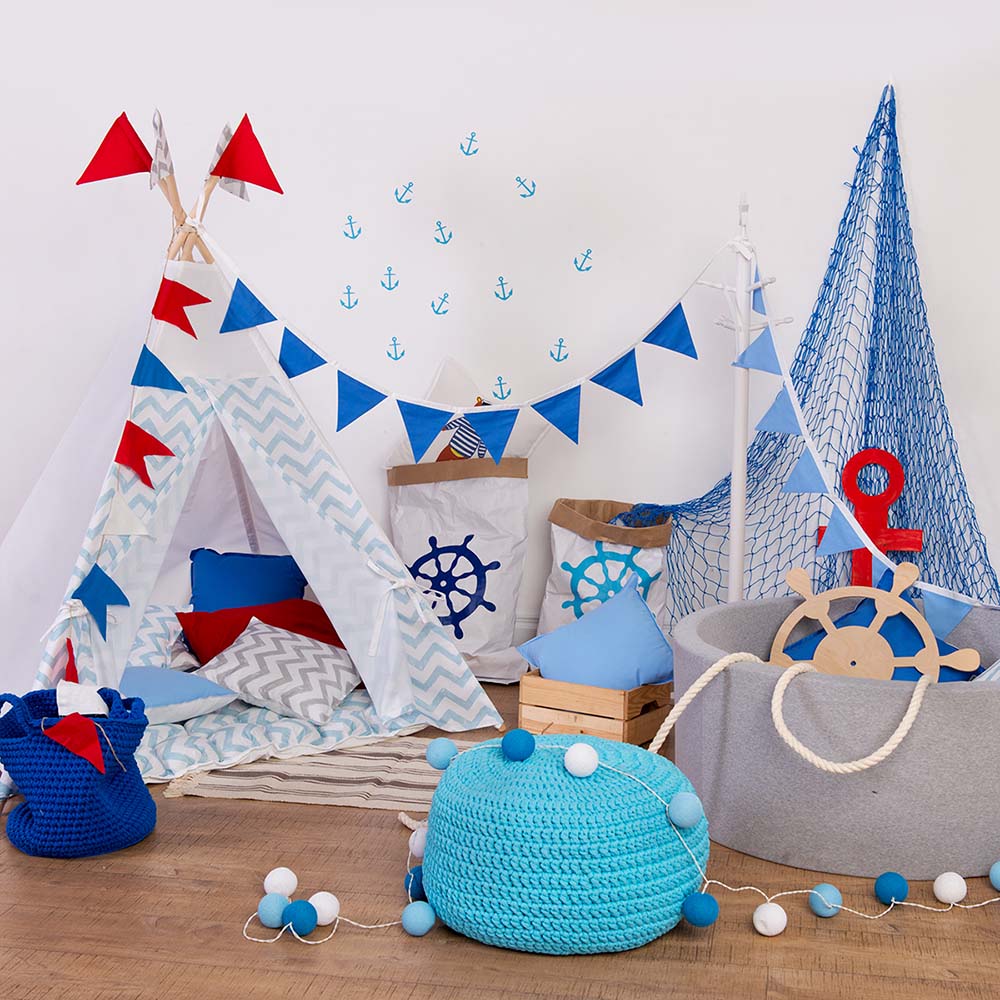 Коврик бомбон игровой Blue Zigzag VAMVIGVAM BLUE ZIGZAG 281567 Голубой Santreyd  - Вид №3