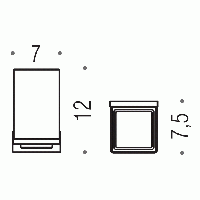 B1602 Стакан настенный COLOMBO LOOK Colombo Design - Вид №3