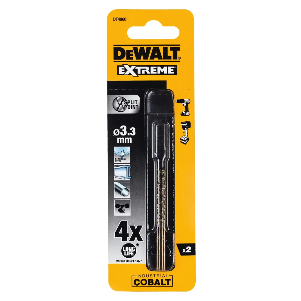 Сверло по металлу Dewalt 3.3х65 мм 2 шт. 18748199 STLM-2148854  - Вид №1