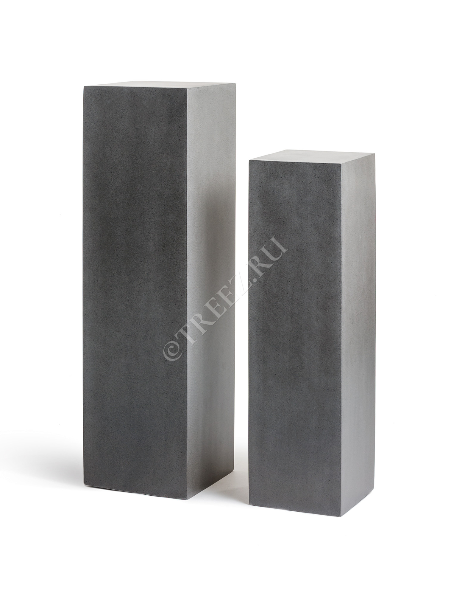 41.3317-02-007-GR-120 Кашпо  Effectory - серия Beton - Колонна - Тёмно-серый бетон Цветочная коллекция 