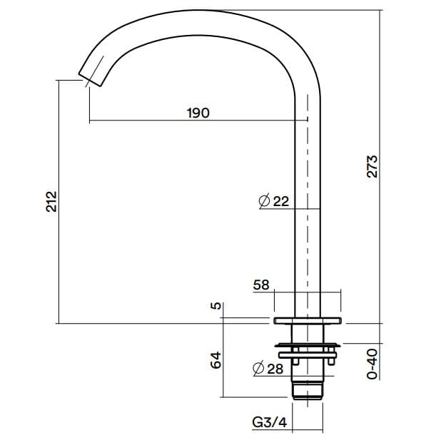 Дозирующий носик из нержавеющей стали Quadrodesign супер ARCH-00000147 - Вид №1