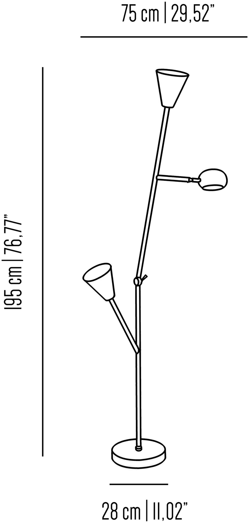 Il Bronzetto Регулируемый торшер из латуни Blossom Btree 02 - Вид №1