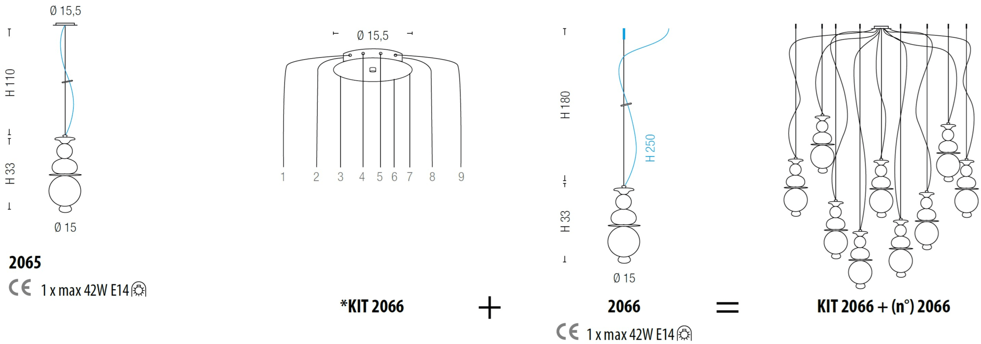 Sylcom Подвесной светильник из дутого стекла Igloo 2065 - Вид №4