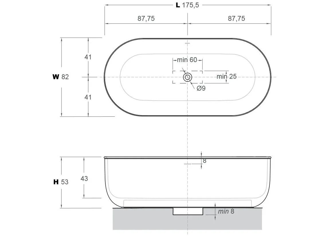 Овальная ванна в центре комнаты Inbani Prime ARCH-00033017 - Вид №14