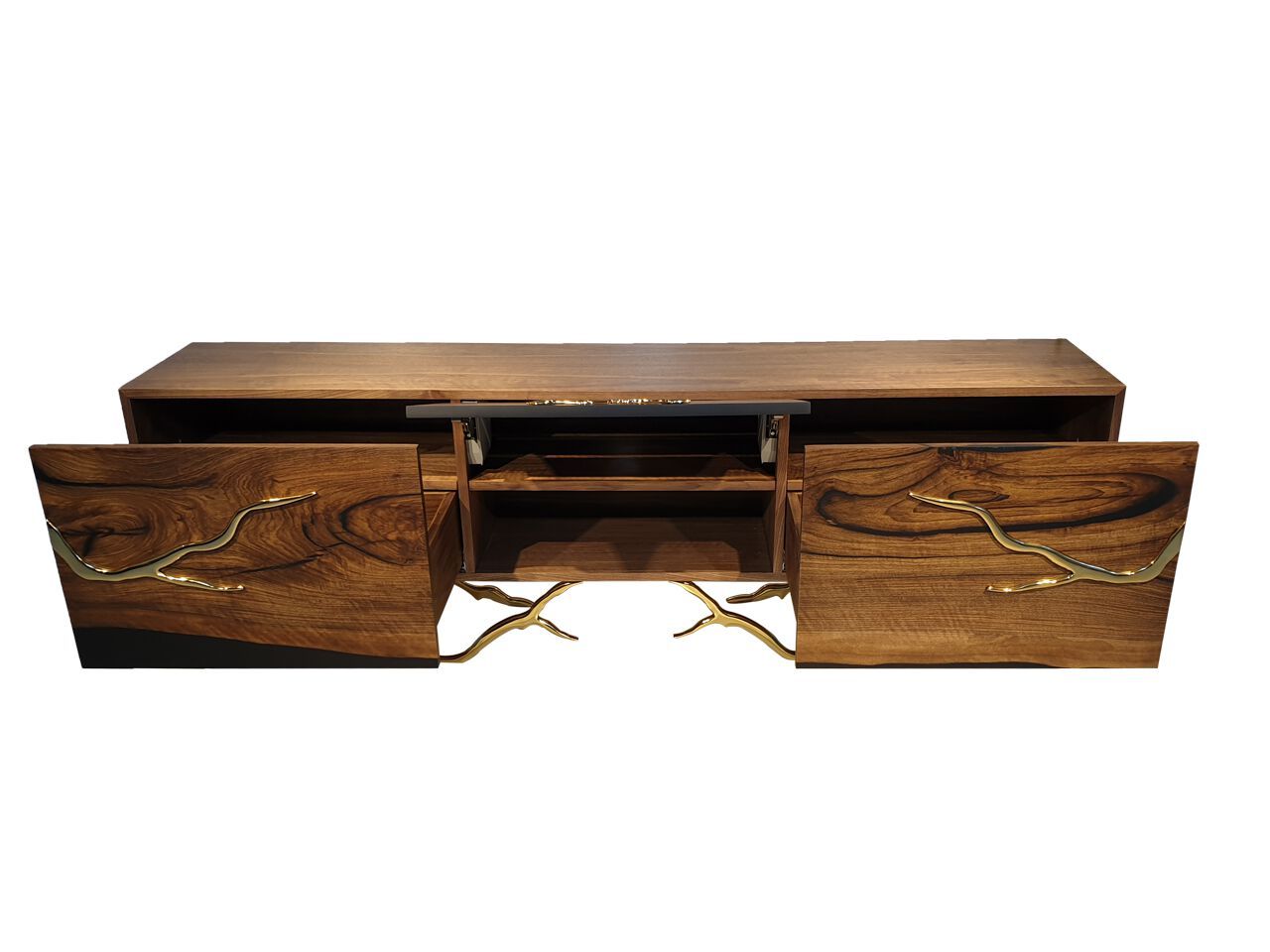 Шкаф для телевизора из орехового дерева и смолы с ящиками Legnor LEG2408770 / LEG2408772 ARCH-00117407 - Вид №3