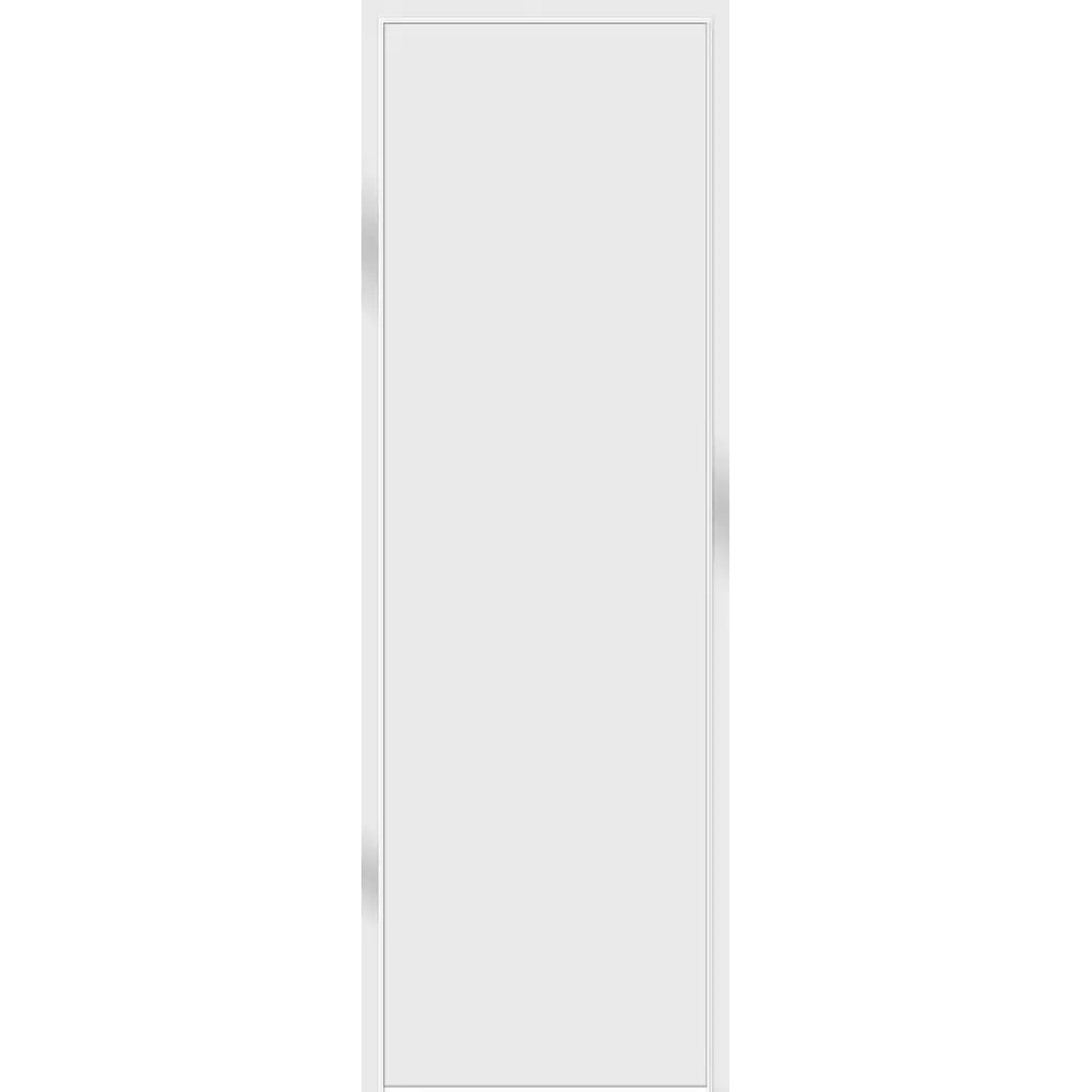 Дверь межкомнатная глухая обратного открывания Invisible 60x230 см правая цвет белый с замком 89383086 STLM-2121759 VELLDORIS 