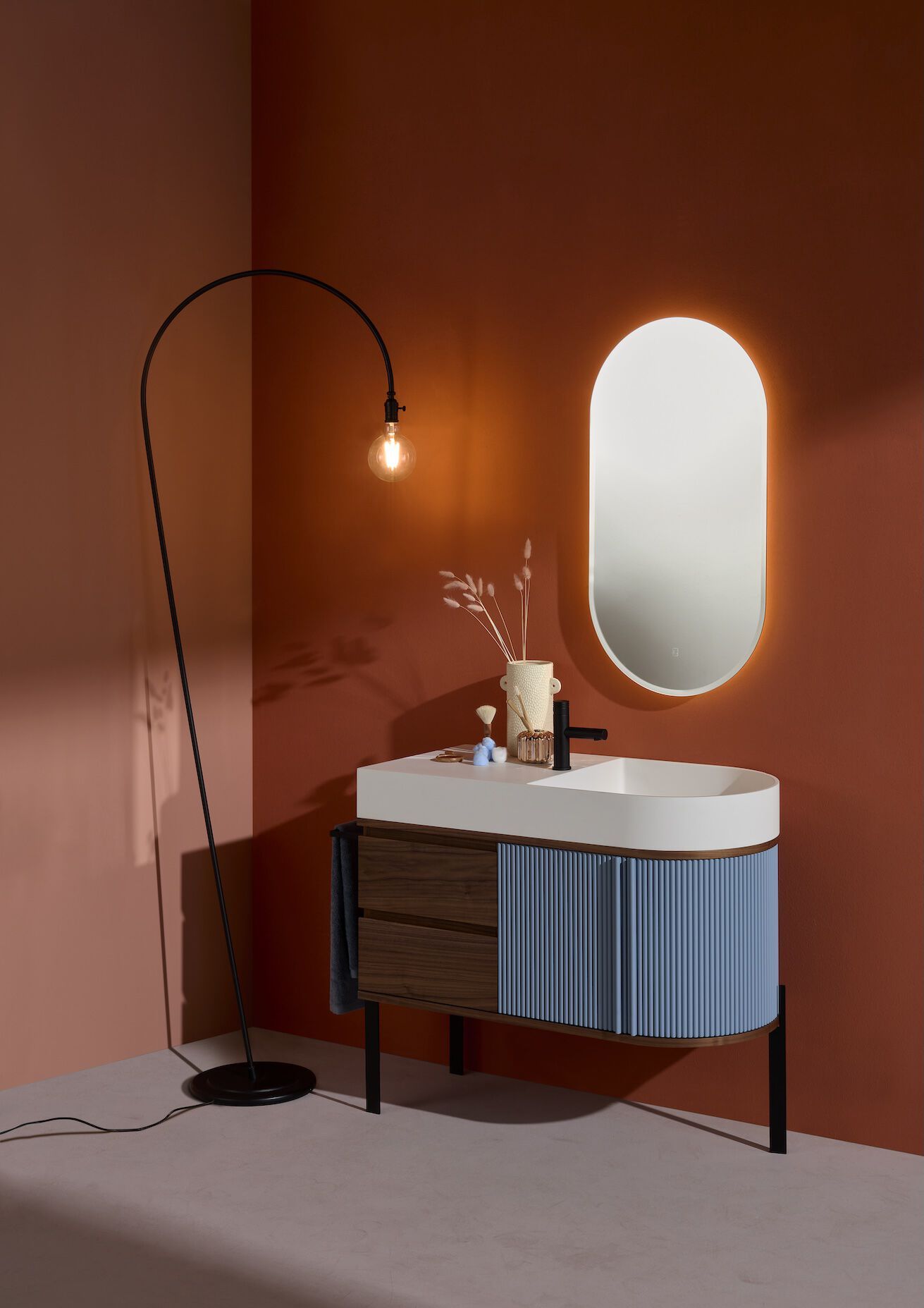 Напольный умывальник с зеркалом Gaia Mobili Contemporary ARCH-00022869 - Вид №1