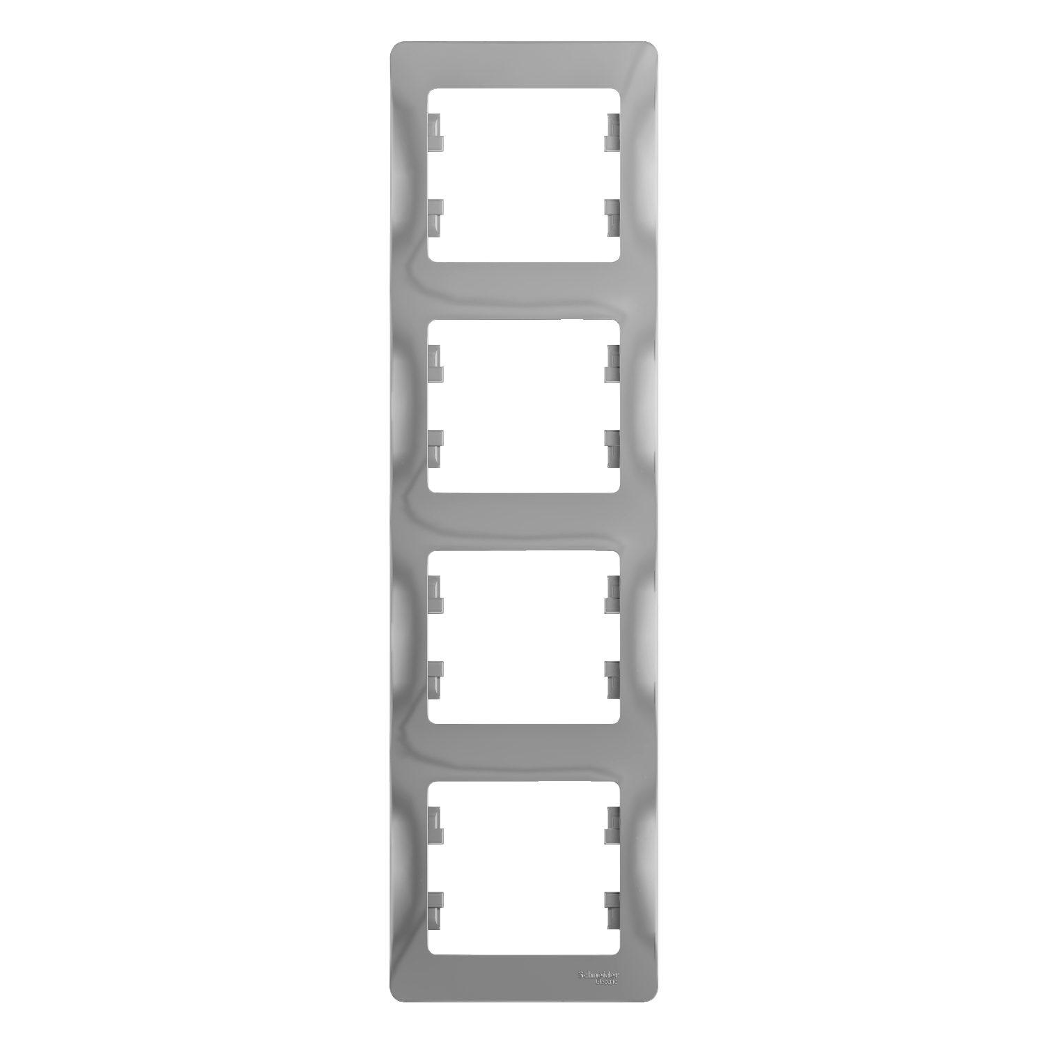 GSL000308 Рамка 4 поста , вертикальная, алюминий Schneider Electric Glossa 