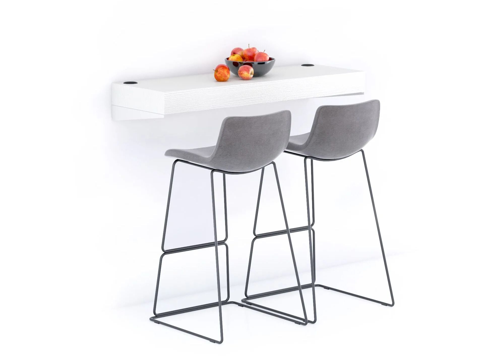 Высокий настенный стол в меламине с беспроводным зарядным устройством Mobili Fiver Evolution ARCH-00043867 - Вид №1