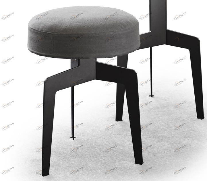 Vibieffe Низкий табурет с металлической обивкой 9500 9500067 