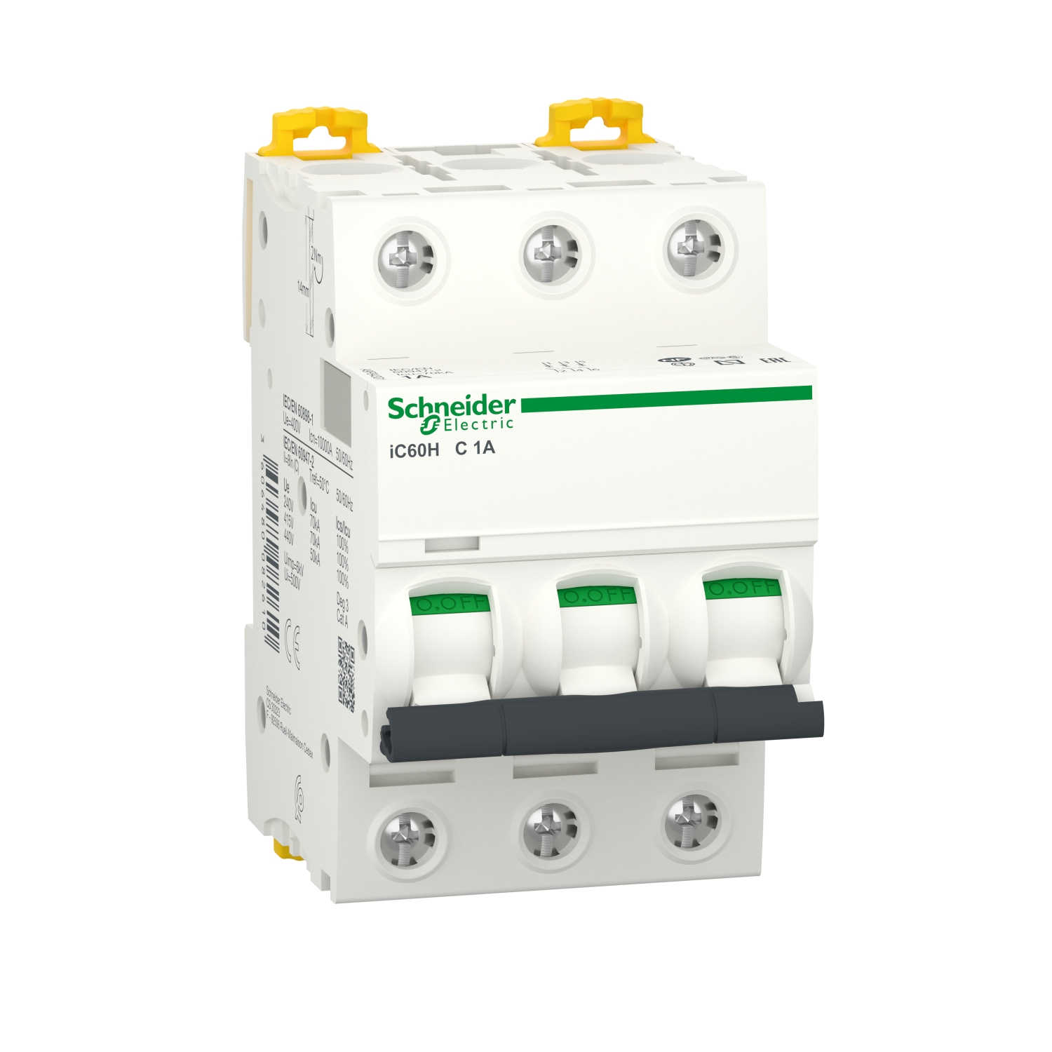 A9F84301 Автоматический выключатель Acti9 3P 1А (C) 70кА Schneider Electric Acti 9 