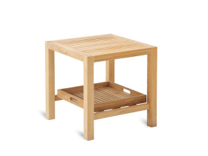 Квадратный стол из тикового дерева с подносом