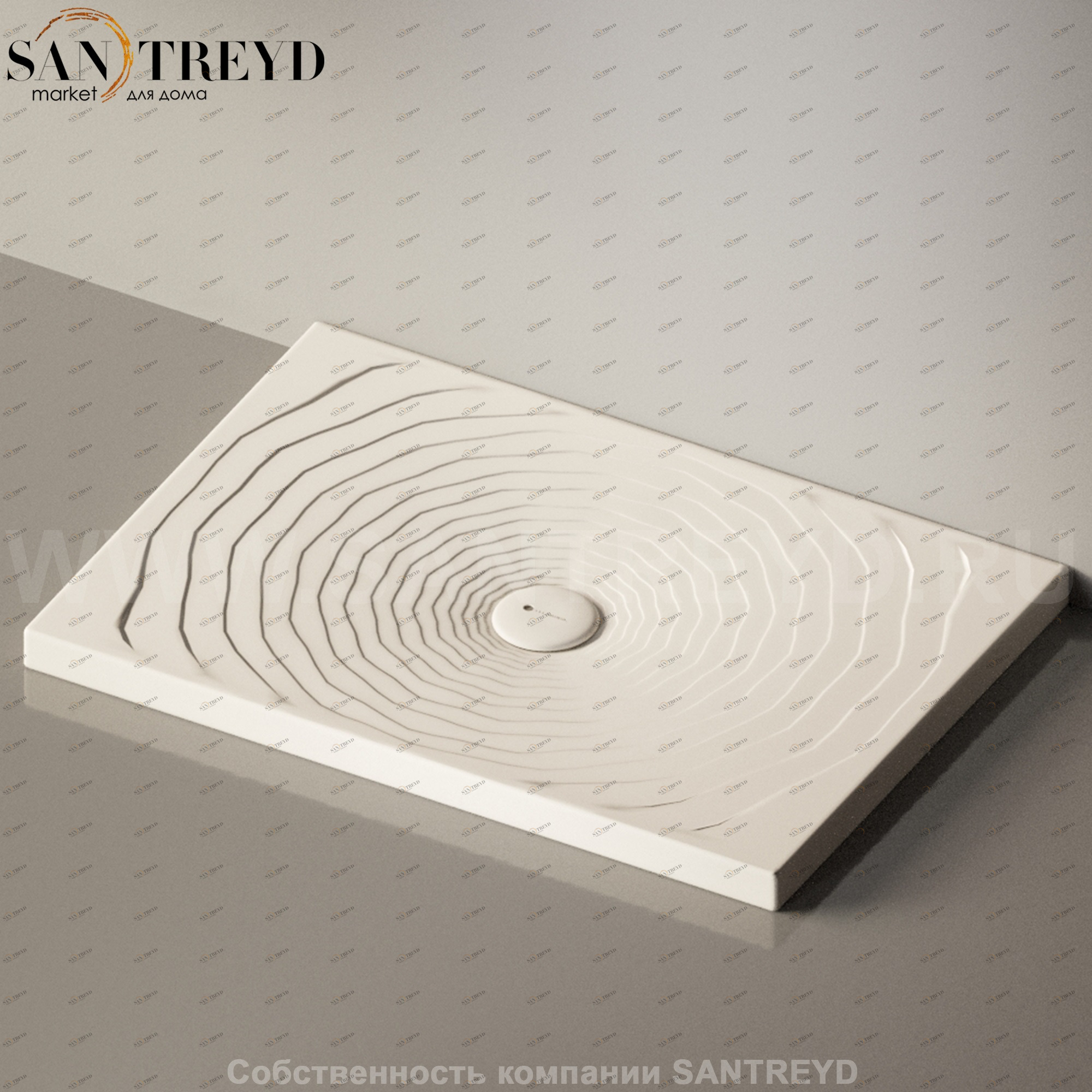 Flaminia WATER DROP Душевой поддон 100 см бежевый DR100.9003 Ceramica Flaminia DR1009003