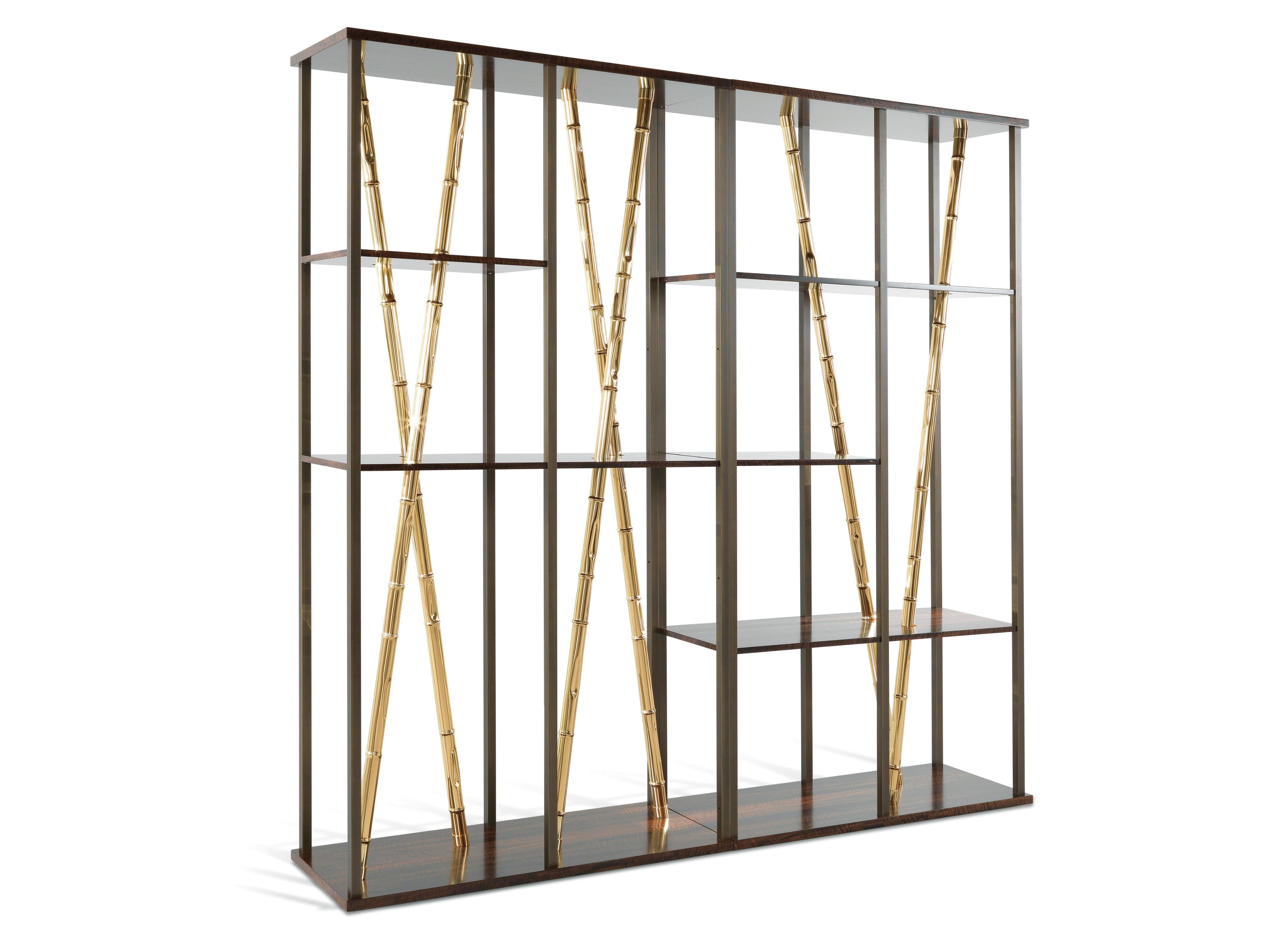 Книжный шкаф из эвкалипта и металла ETRO Home Interiors Taxila ARCH-00139044 - Вид №1