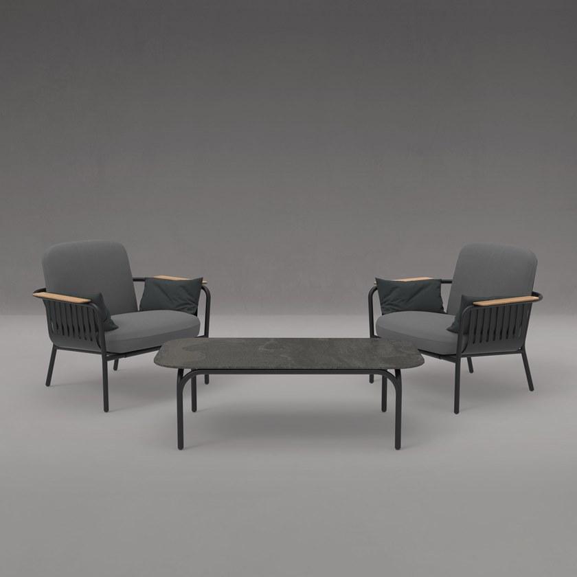 GANDIABLASCO Садовое кресло из термо-лакированного алюминия с подлокотниками Capa sun-id-1447928 - Вид №5