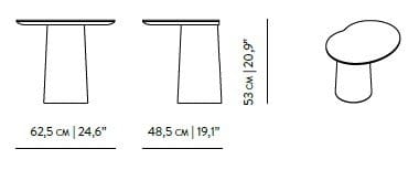 Деревянный овальный высокий журнальный столик Wewood якорь ARCH-00077687 - Вид №7