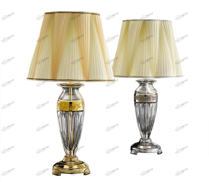 Possoni Illuminazione Лампа из чистого золота с хрусталем и абажуром  7009/l 