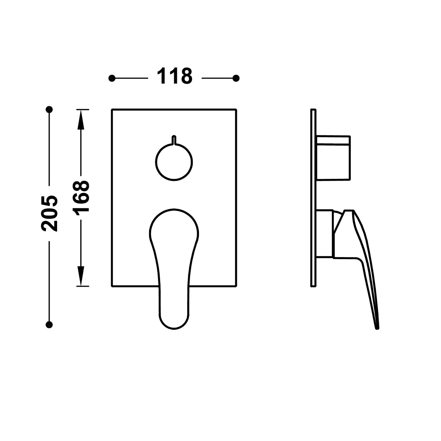 Видимая часть RAPID-BOX для скрытого 2-ходового Rapid-box-21628110 TRES Base - Вид №1