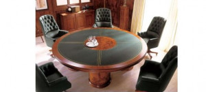 033121 Стол для совещаний круглый на круглой опоре Ofifran ArtMoble