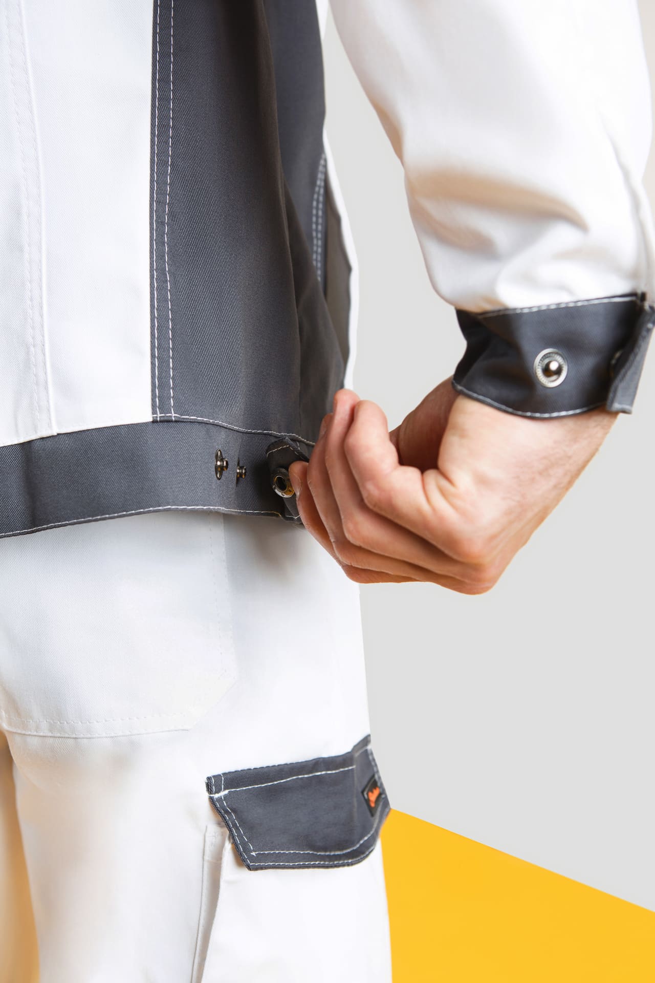 4974825 Костюм  NEW белый графит STATUS  Летняя спецодежда  размер 48-50/170-176  - Вид №12