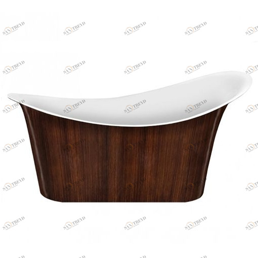 Ванна акриловая отдельностоящая Brown Wood Lagard TIFFANY lgd-tf-bw
