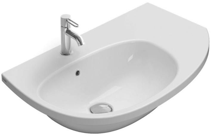 Bo022-23 Подвесная раковина настенная овальная Ceramica Globo Grace белая - Вид №1