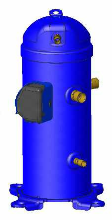 Danfoss H серия — Герметичные спиральные компрессоры, R410A HRH049U4LP6 Компрессор спи# 121L1363  - Вид №7