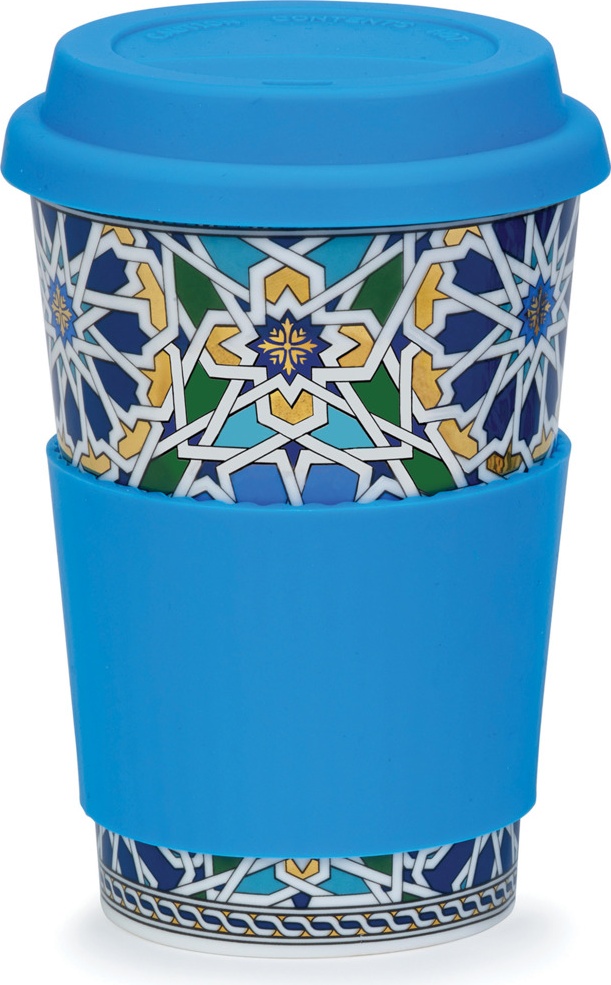 10643519 Dunoon Кружка с силиконовой крышкой Dunoon "Шейх" 440 мл Фарфор костяной 