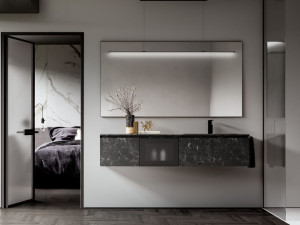 Подвесной умывальник с ящиками