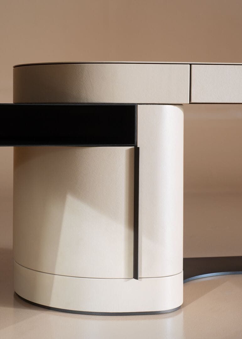 Кожаный письменный стол с ящиками Baxter смесь ARCH-00035486 - Вид №4