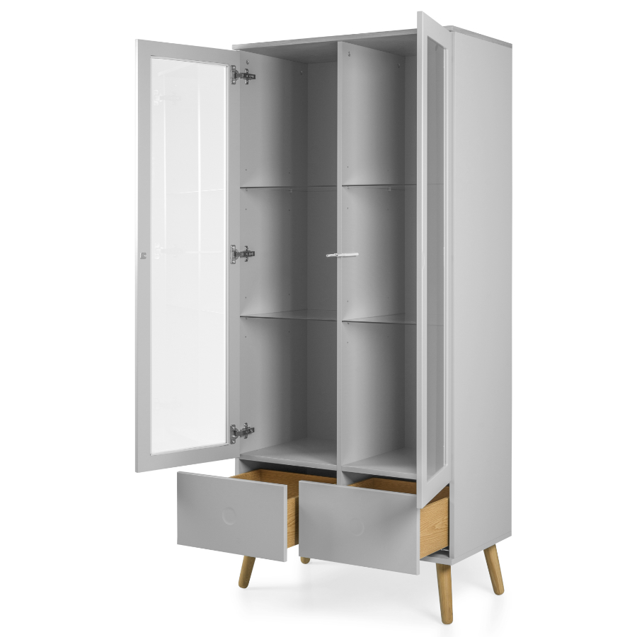 Витрина Tenzo Dot, 175х79х43 см, дуб, серая 1670612 - Вид №3