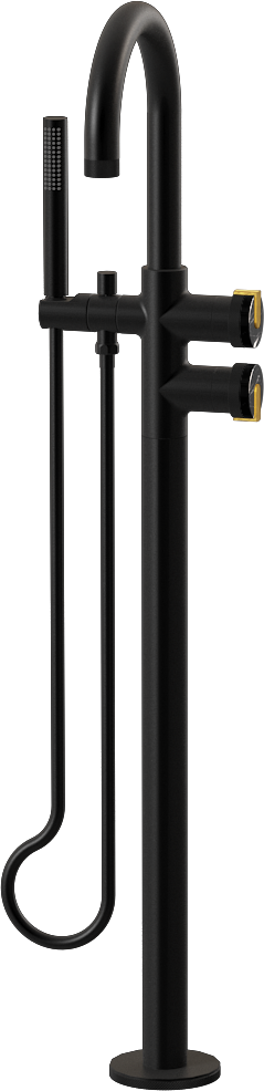 E-11554-R2MB-L1BAU-MBK Смеситель напольный отдельностоящий (внешняя часть) GRAFF MOD+