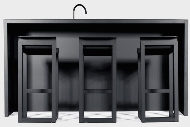 Sachi Алюминиевая кухня с островом In/out kitchen sun-id-1500417 - Вид №4