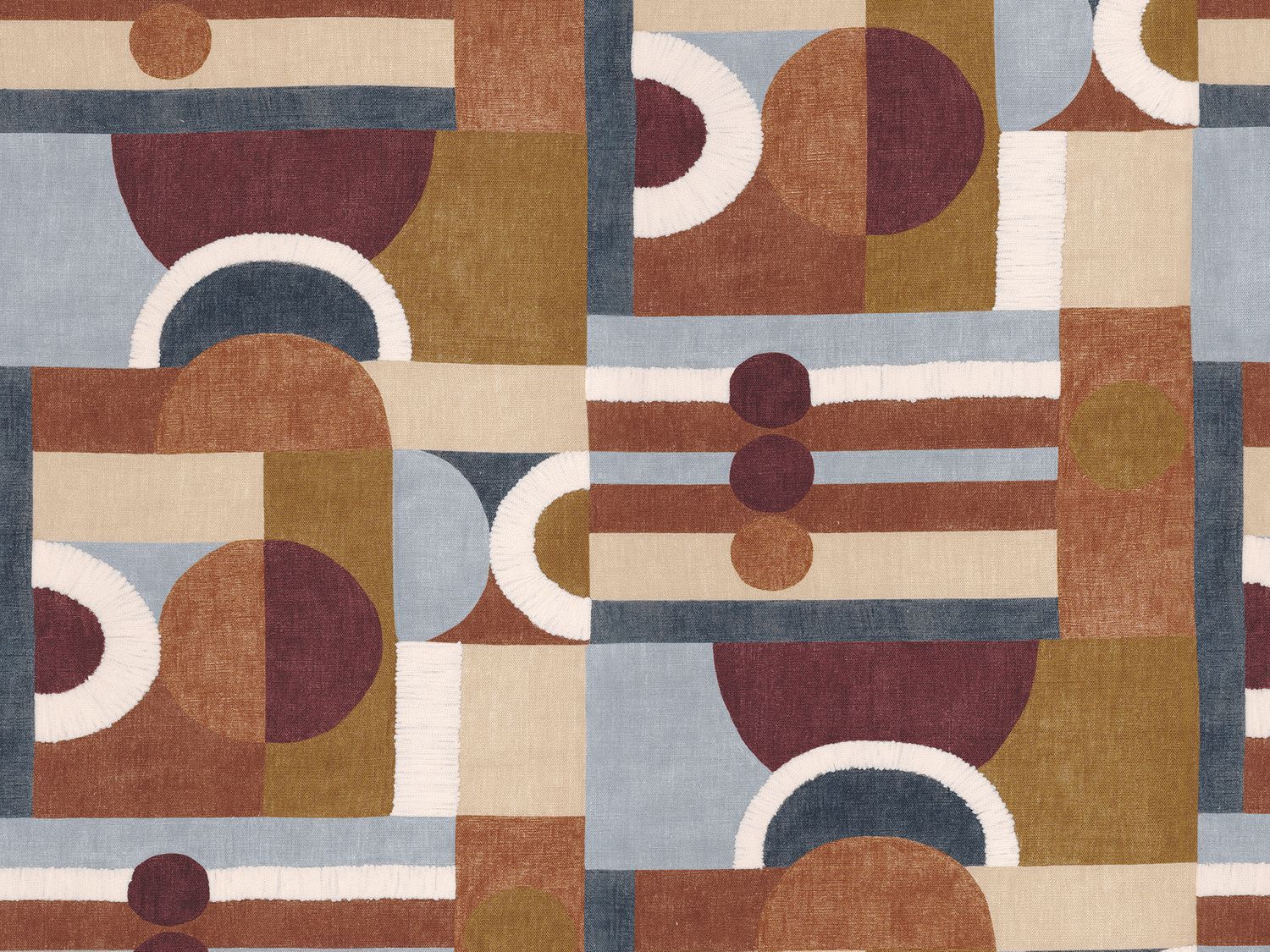 Льняная ткань с графическим рисунком Casamance Manali ARCH-00027872