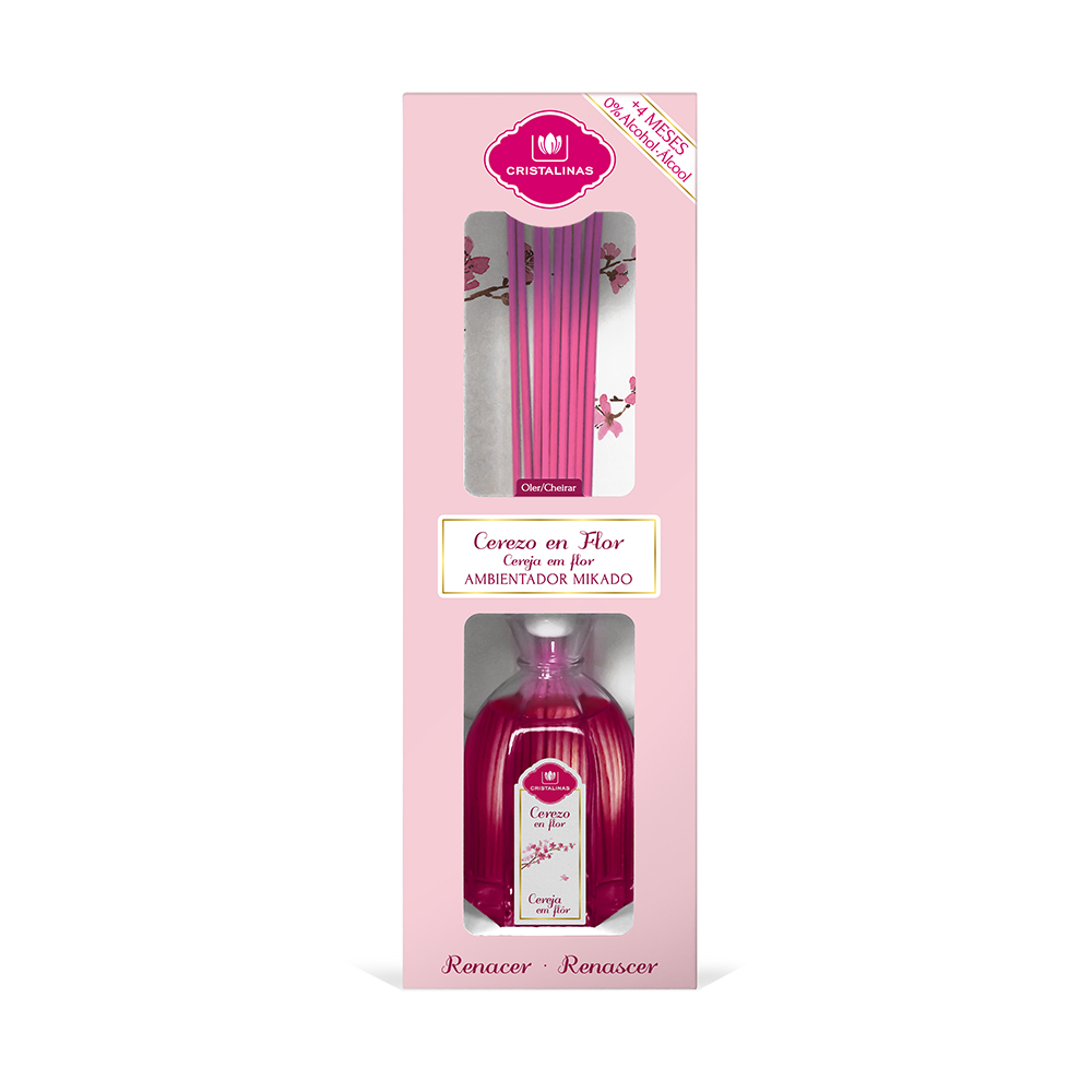 10011027 Арома-диффузор №01 180 мл С ароматом цветущей вишни Cristalinas 