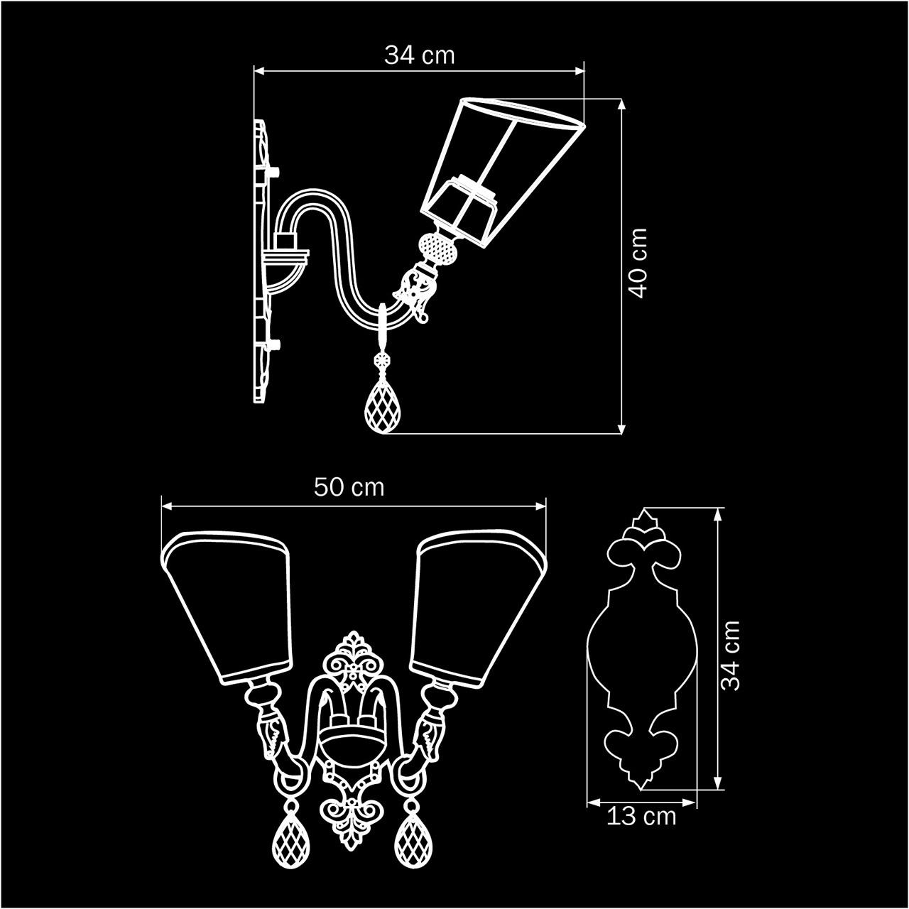 Бра Lightstar Guarda 692622 LIGHTSTAR  077216 Бежевый;золото  - Вид №1