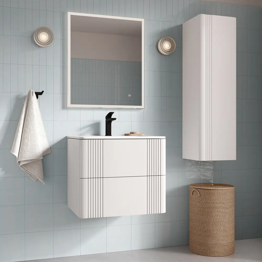 Комплект фасадов для тумбы Iddis Lahta 60 см LAH60W1i89 МДФ цвет белый STLM-2131253 - Вид №6