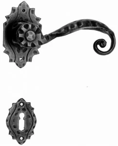 Galbusera Ручка из кованого железа на розетке с накладкой