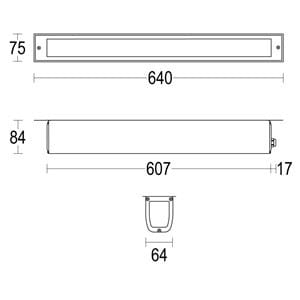 Алюминиевый прямоугольный светодиодный светильник Ghidini Lighting MINICONFINE C ARCH-00150830 - Вид №3