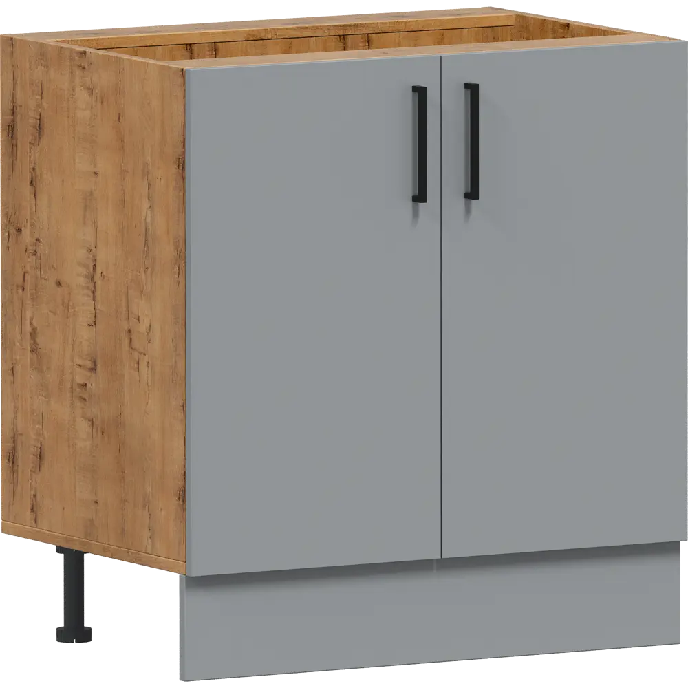 Шкаф напольный Лайм 80x86x56 см ЛДСП цвет серый 86584173 STLM-2188796 Santreyd